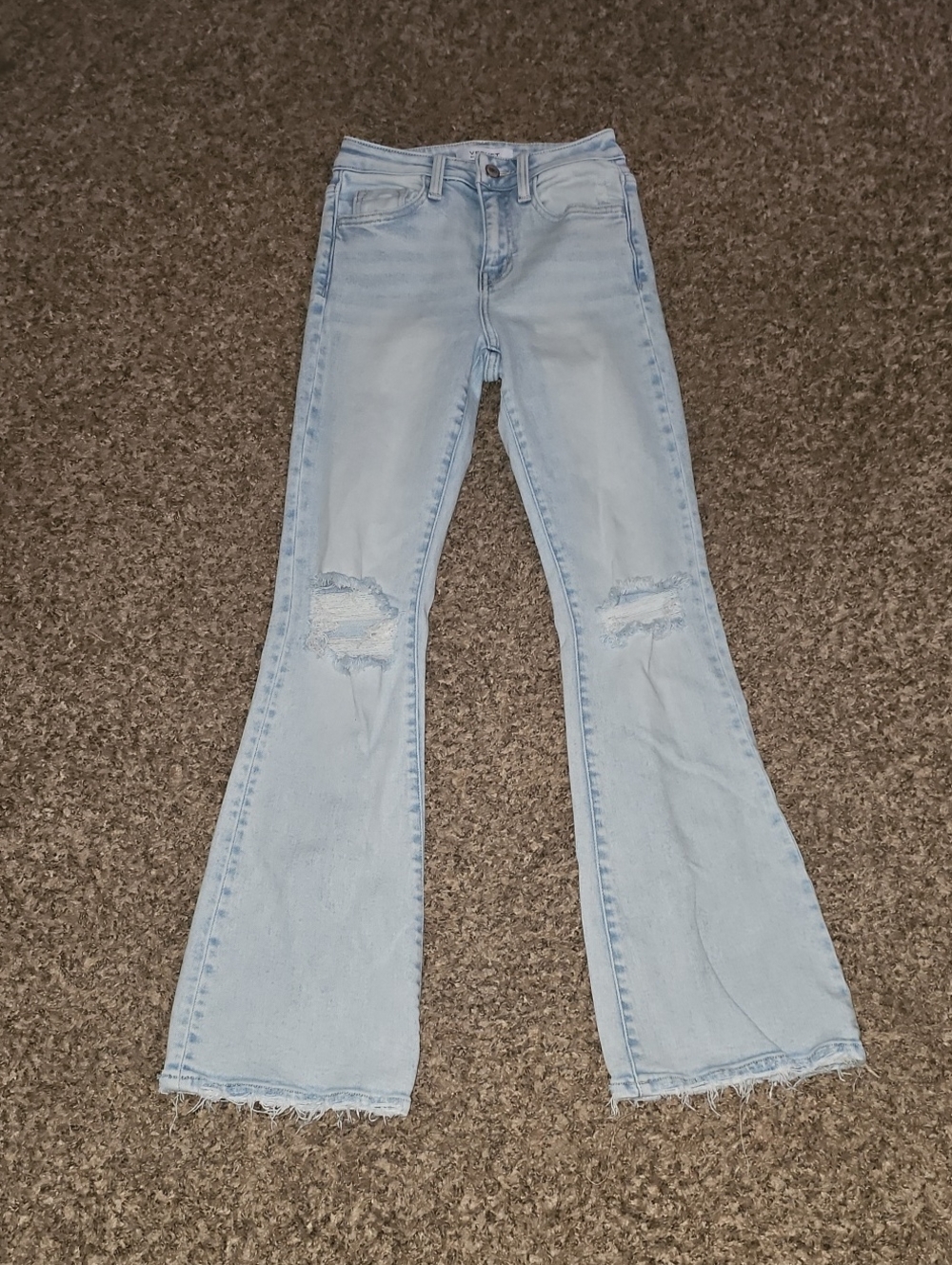 Vervet Womens Flare Jeans, Distressed, Like New!! Sz 23/30!
